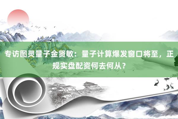 专访图灵量子金贤敏：量子计算爆发窗口将至，正规实盘配资何去何从？