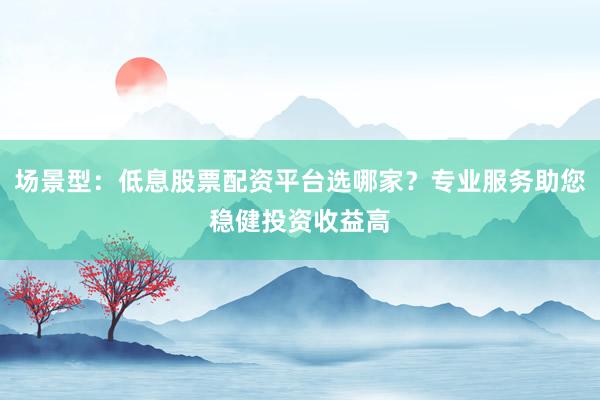 场景型：低息股票配资平台选哪家？专业服务助您稳健投资收益高